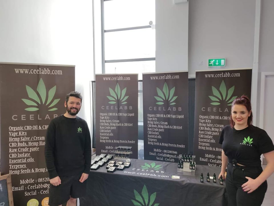 alan and laura from ceelabb cbd exhibiting at an event